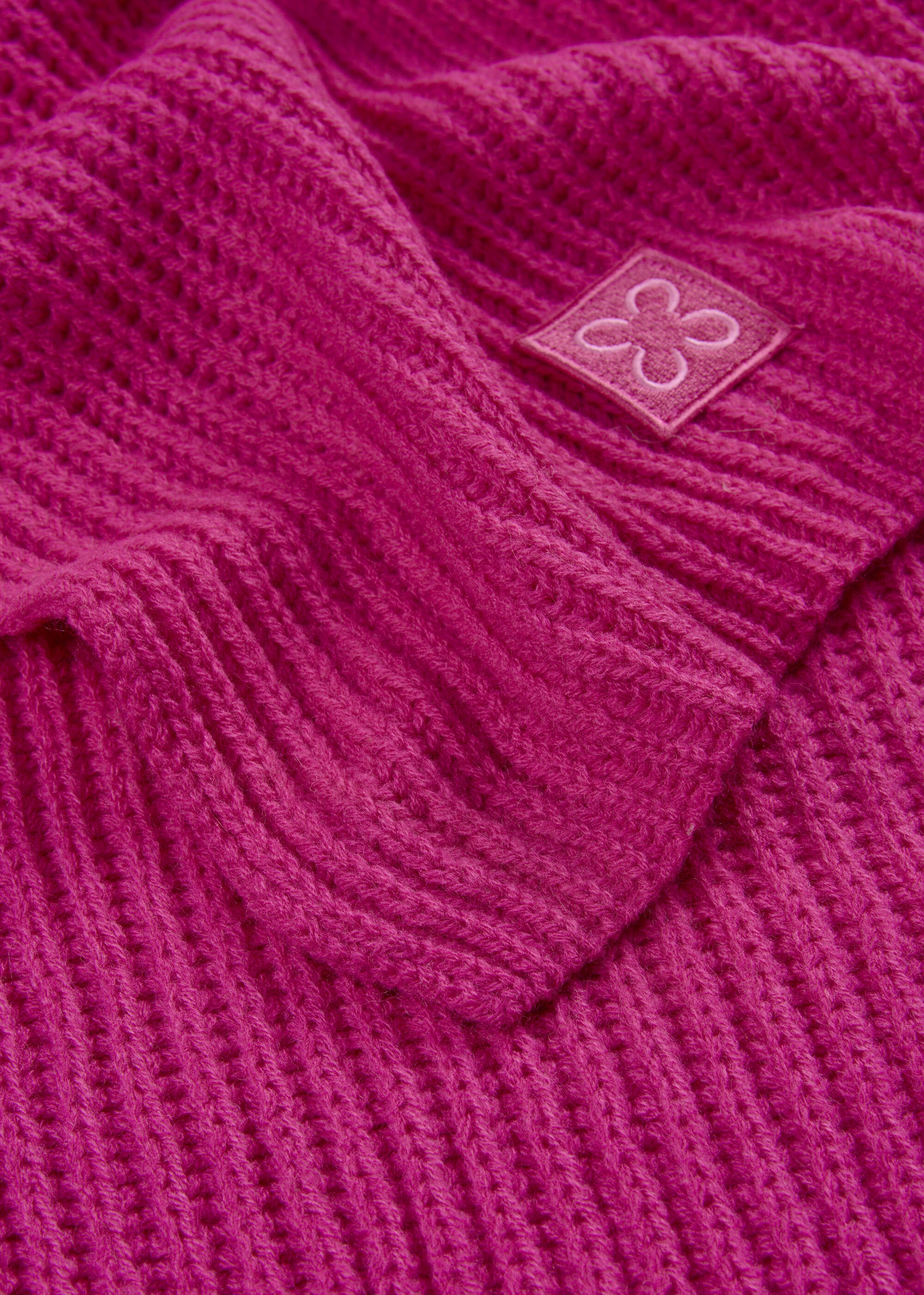 Gerippter Strickschal - PIN3 - Pink