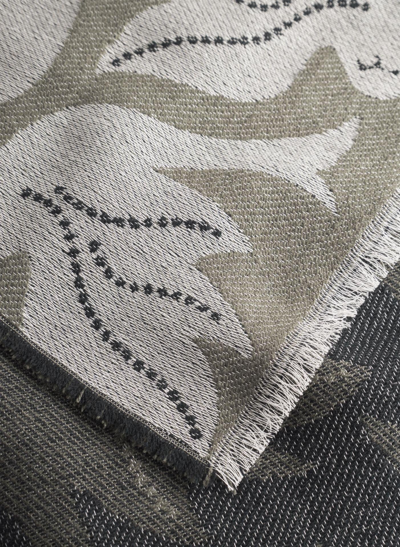 Schal mit PEACE ON EARTH-Schriftzug - BLK2 - Schwarz