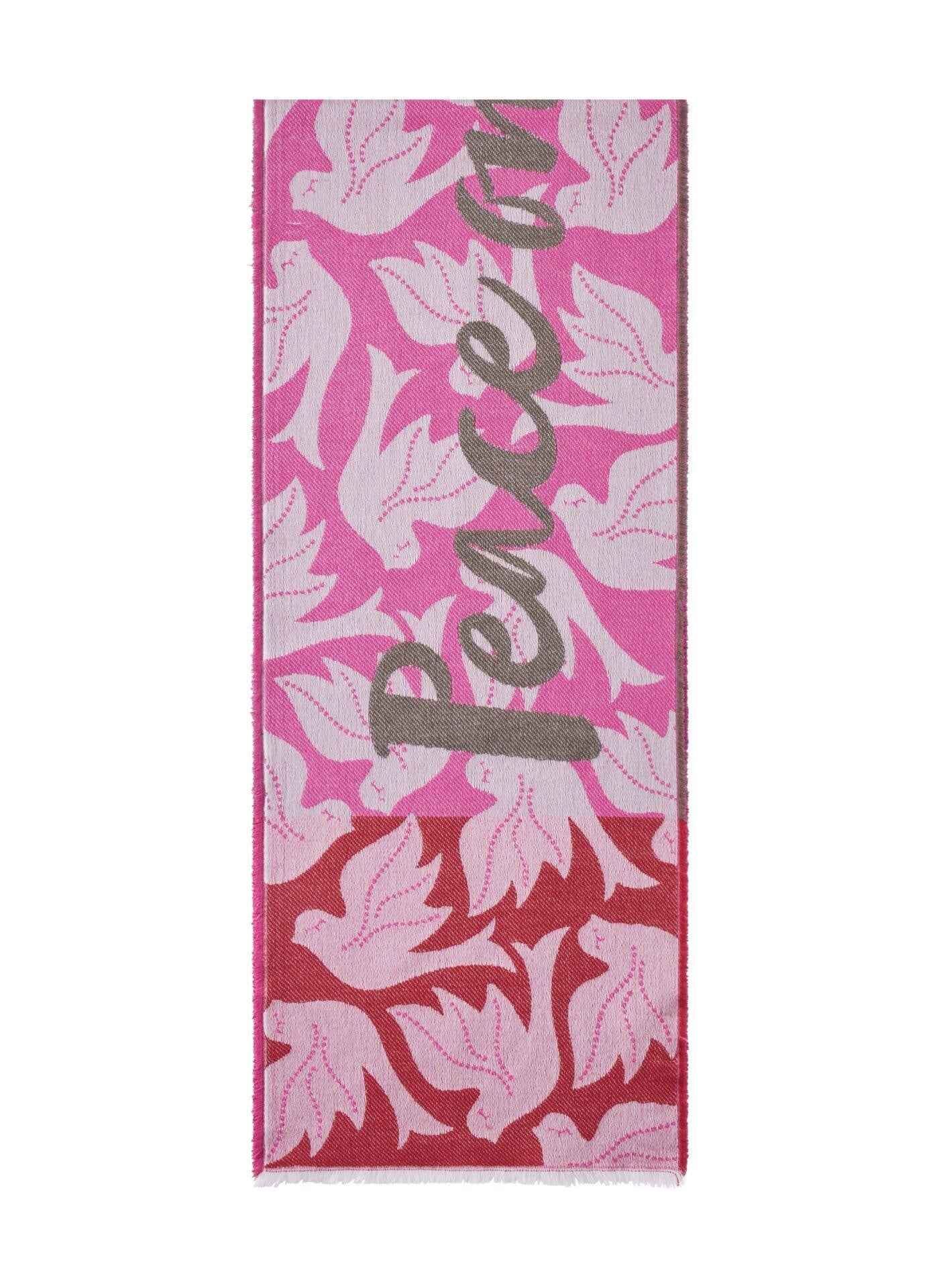 Schal mit PEACE ON EARTH-Schriftzug - PIN2 - Pink