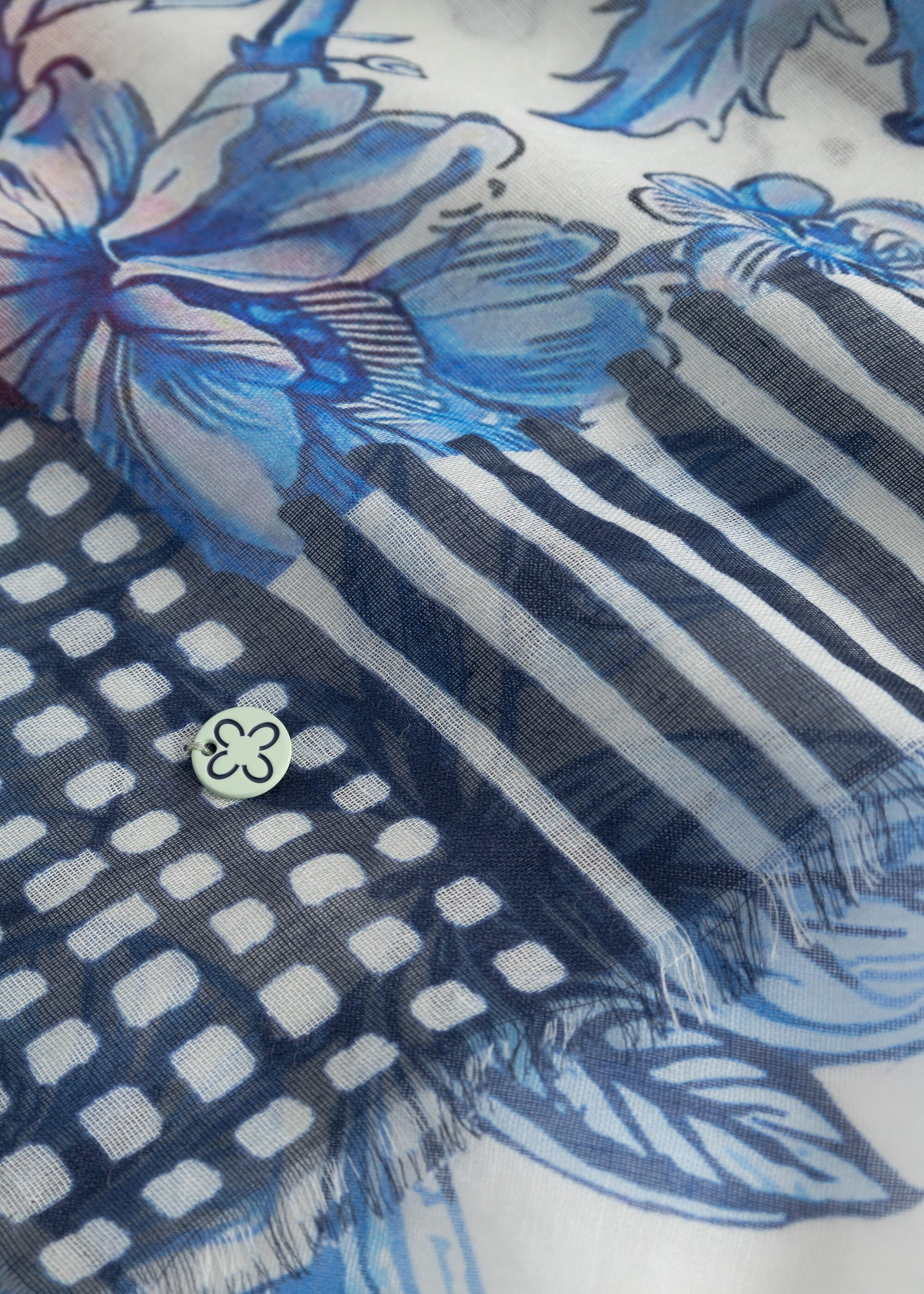 Tuch aus Baumwolle - BLU2 - Blau