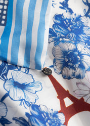 Dreieckstuch aus Seide - BLU2 - Blau