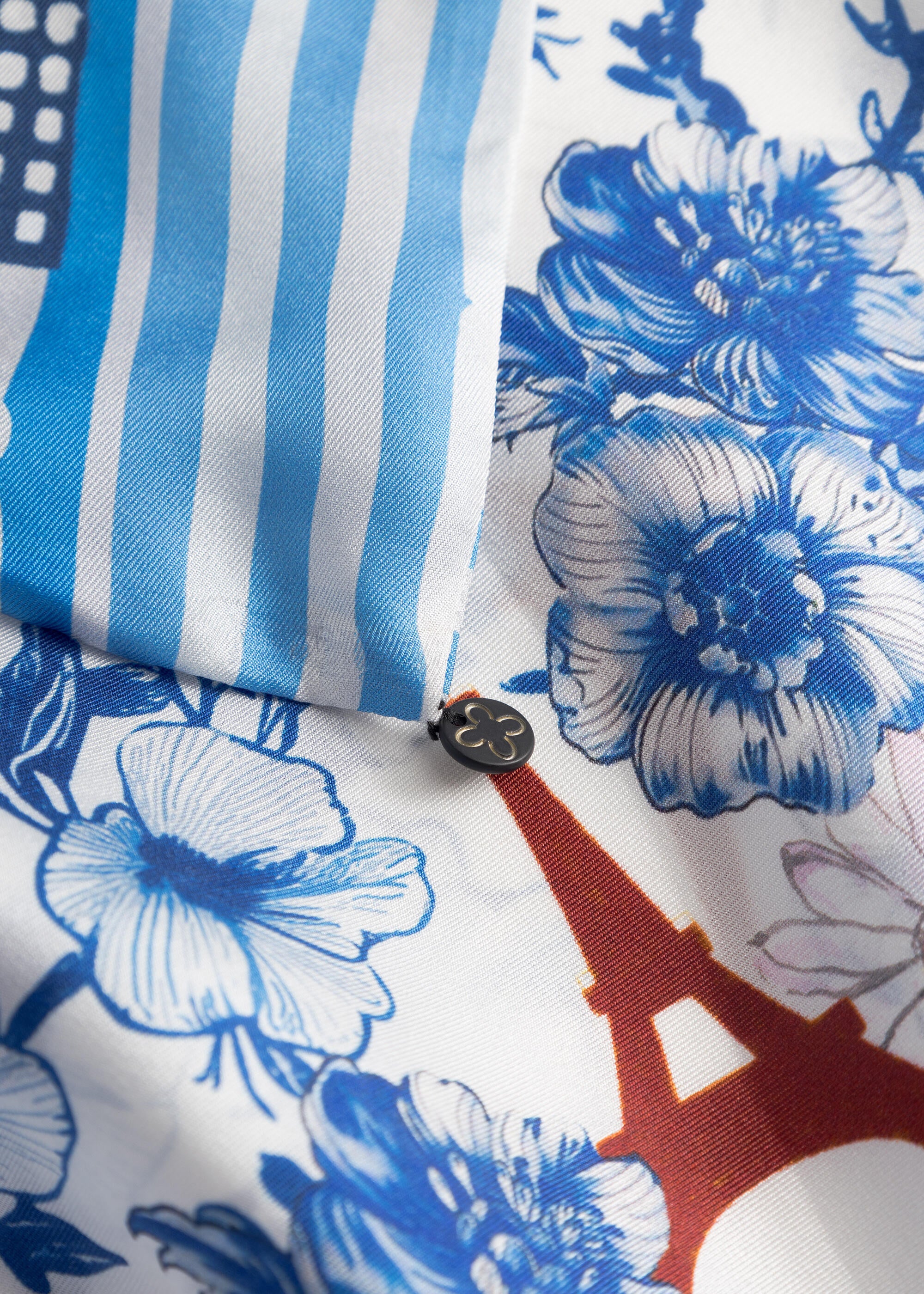 Dreieckstuch aus Seide - BLU2 - Blau