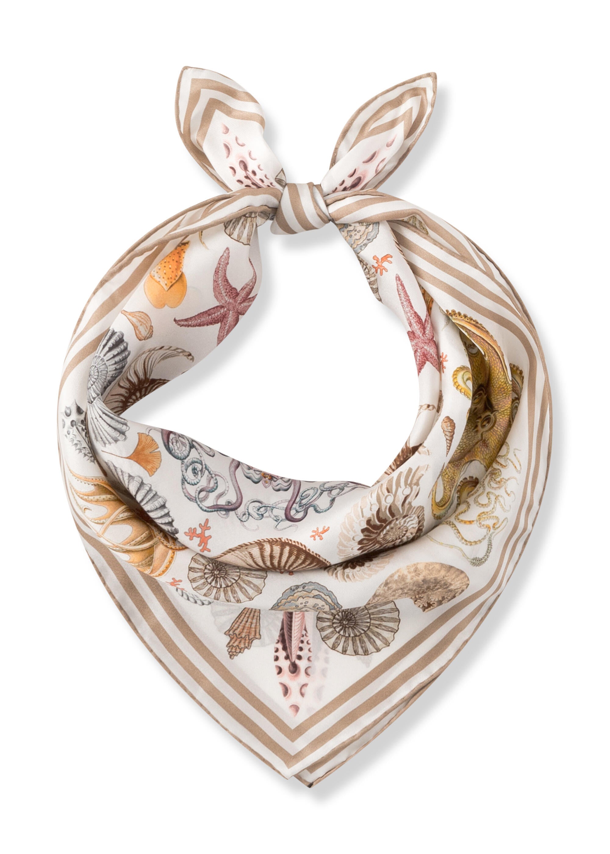 Nickituch aus Seide - BEI1 - Beige