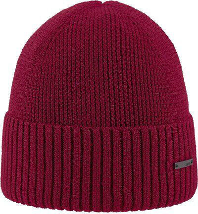 Strickmütze aus Merinowollmix - 450-weinrot - Rot