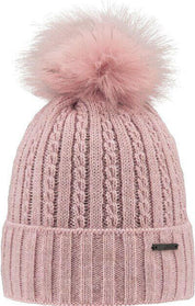 Strickmütze mit Bommel - 480-rosa - Rosa