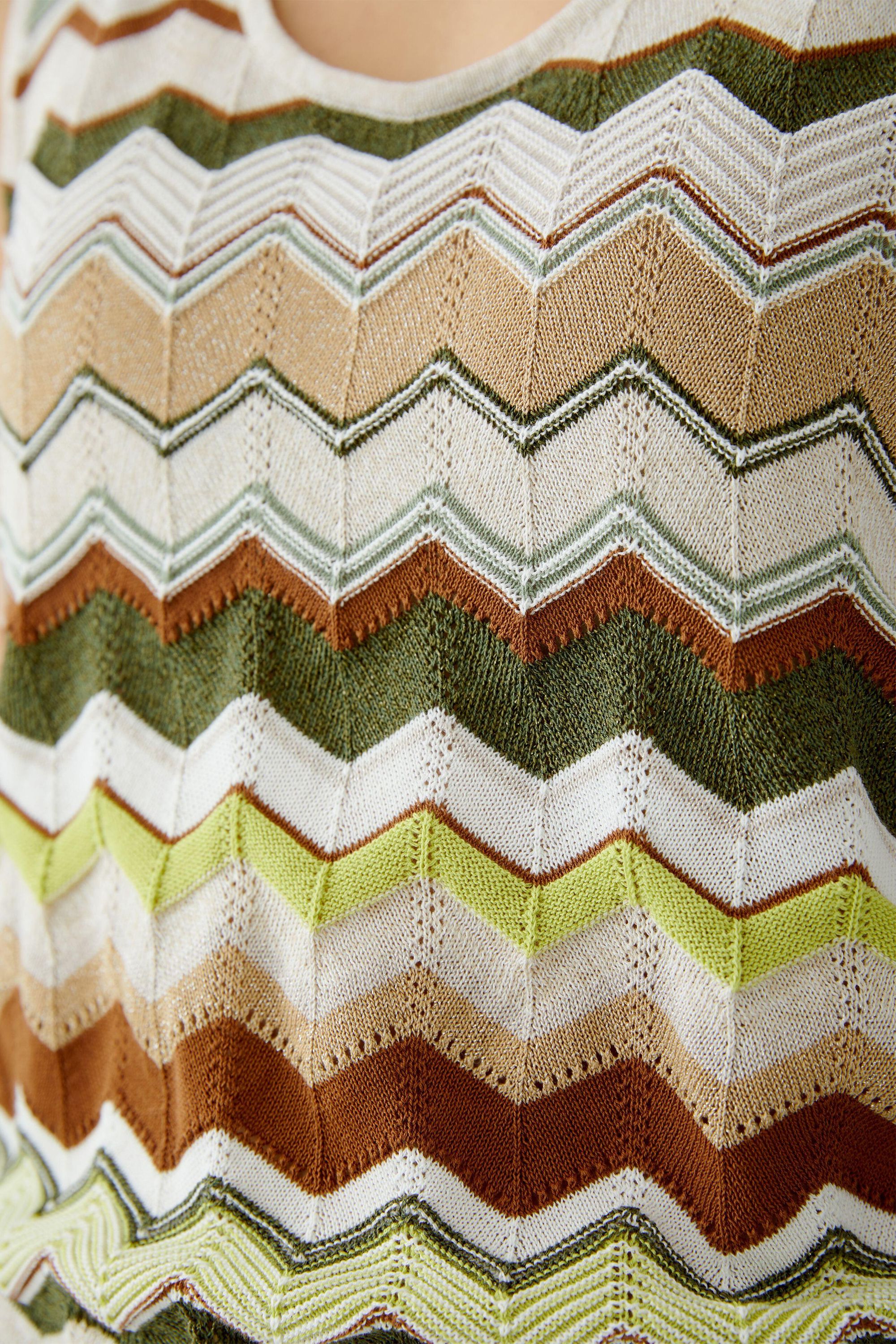 Stricktop aus Baumwolle - 0706-lt stone green - Beige