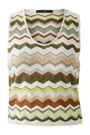 Stricktop aus Baumwolle - 0706-lt stone green - Beige