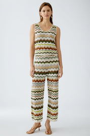 Stricktop aus Baumwolle - 0706-lt stone green - Beige