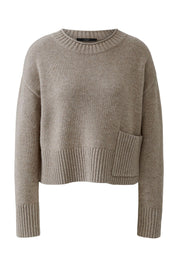 Strickpullover aus Wollmix - 8151-smokey taupe - Beige