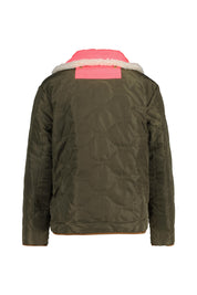 Wendejacke mit Teddy-Details - 0736-stone green - Beige