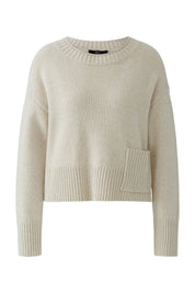 Strickpullover aus Wollmix - 7065-light beige mel - Creme