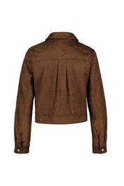 Overshirt mit aufgesetzten Taschen - 8434-fondue fudge - Braun