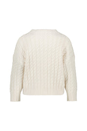 Strickpullover aus Baumwollmix - 1018-gardenia - Creme