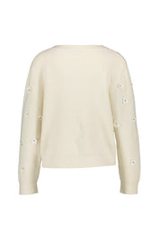 Strickpullover aus Baumwollmix - 1018-gardenia - Creme