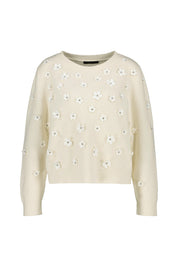 Strickpullover aus Baumwollmix - 1018-gardenia - Creme