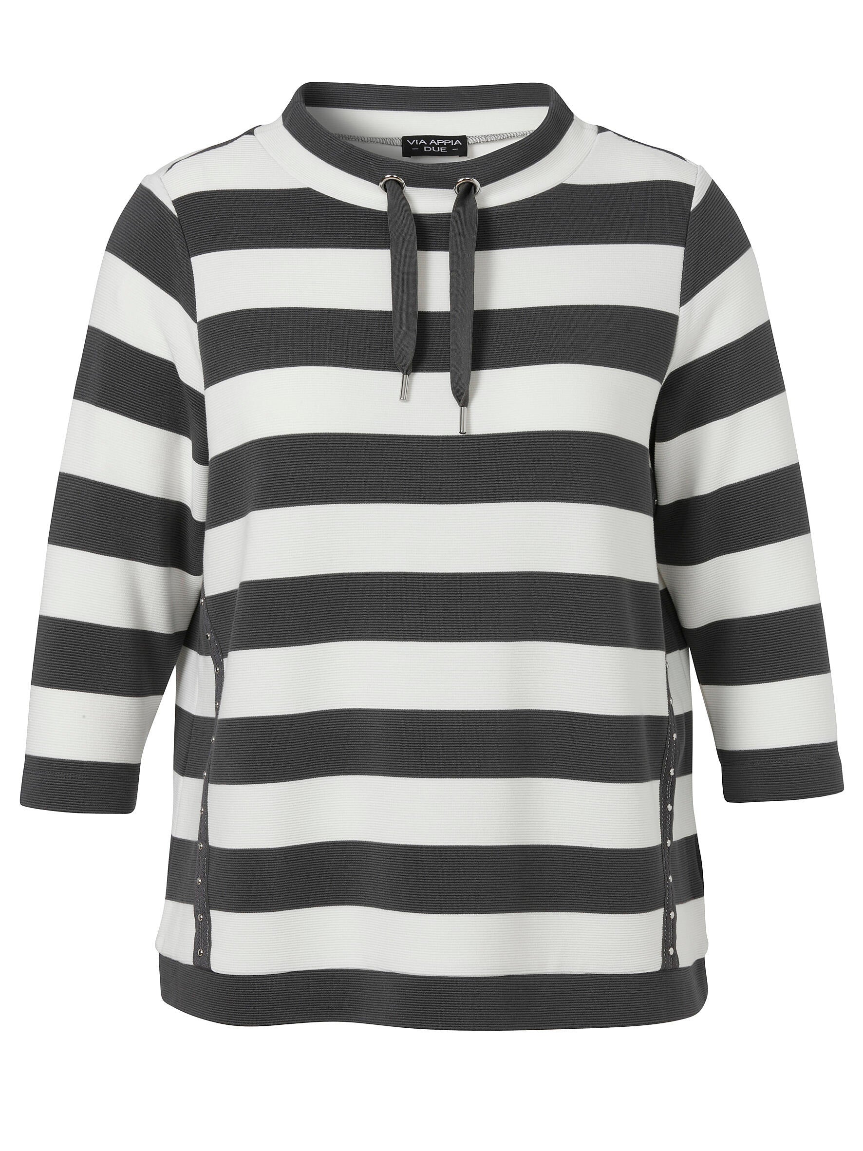 Sweatshirt CANDY CITY gestreift - 130950 - Grau