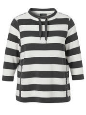 Sweatshirt CANDY CITY gestreift - 130950 - Grau