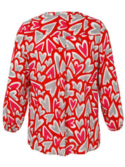 Schlupfbluse CANDY CITY aus Viskose - 353 - Rot