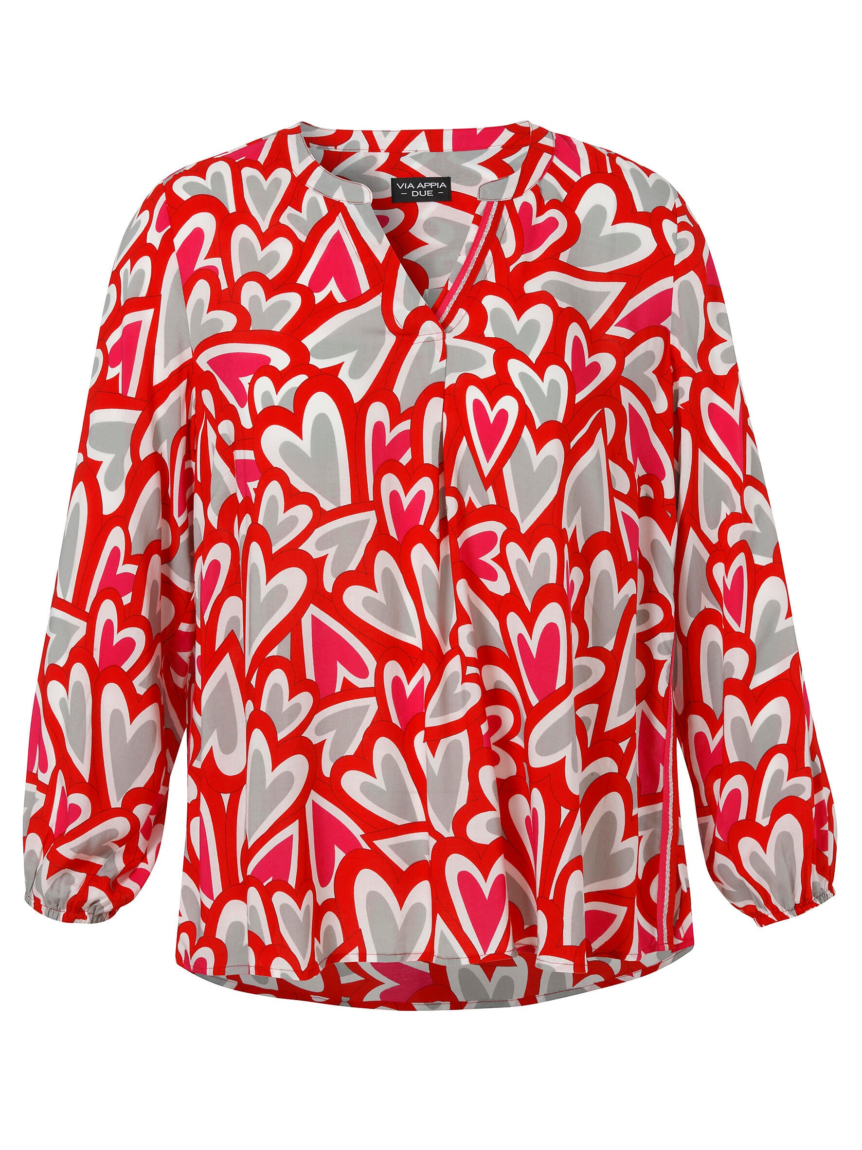 Schlupfbluse CANDY CITY aus Viskose - 353 - Rot