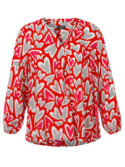 Schlupfbluse CANDY CITY aus Viskose - 353 - Rot