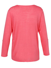 Strickjacke aus Viskosemix - 640 - Pink