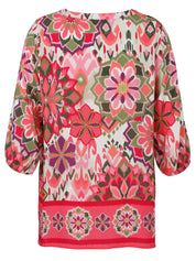 Tunikabluse aus Viskose - 643 - Pink