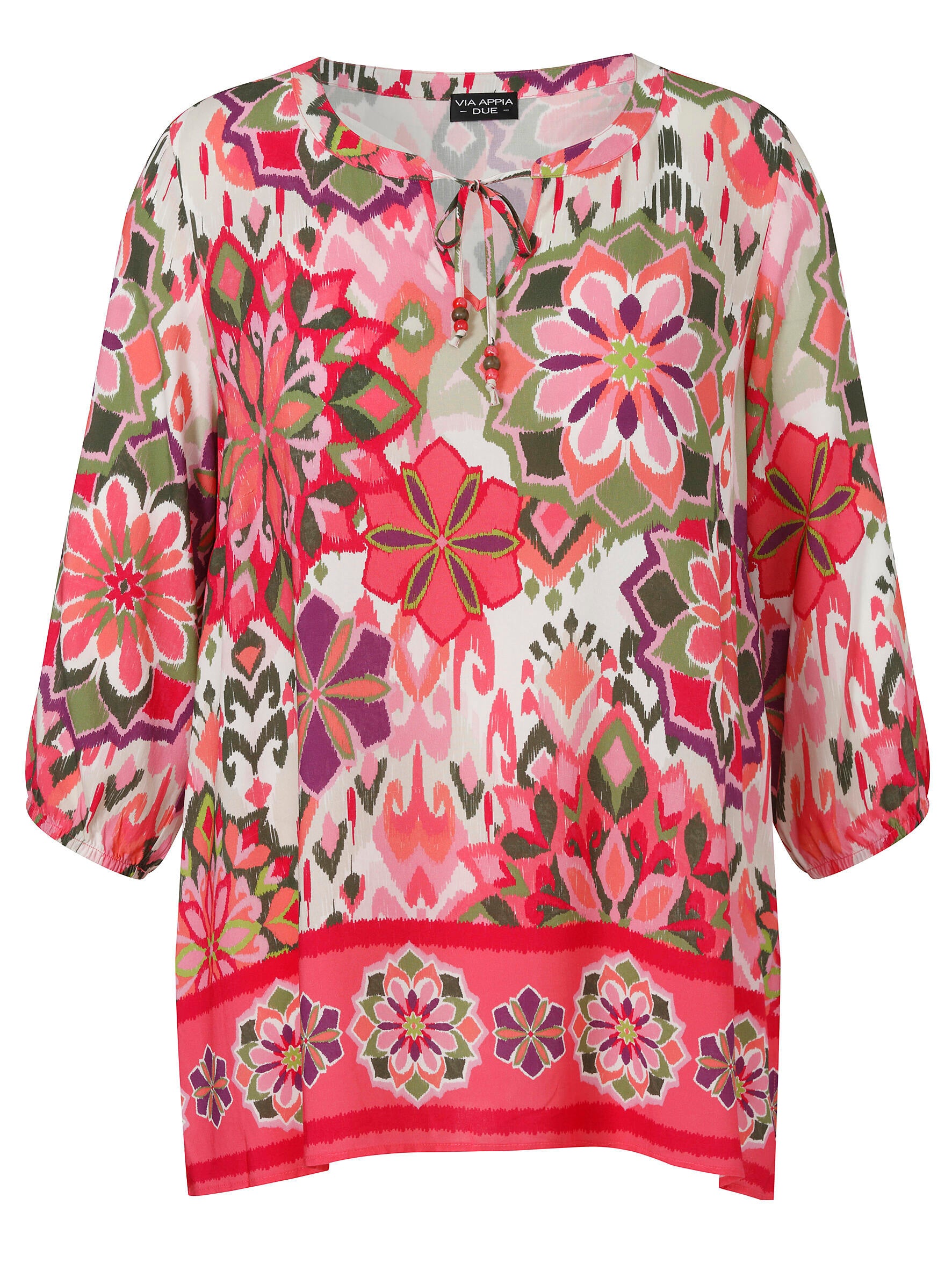 Tunikabluse aus Viskose - 643 - Pink