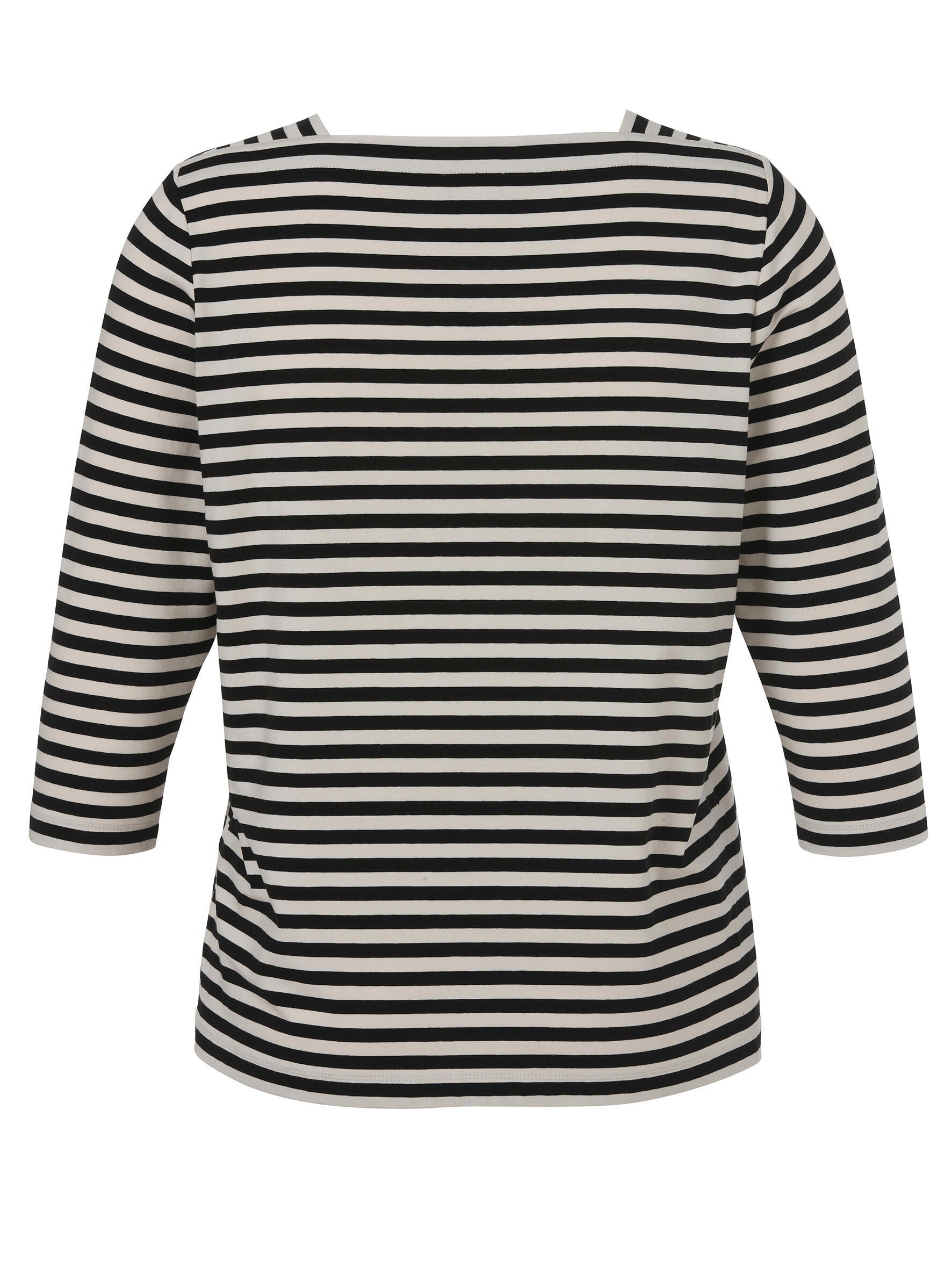 T-Shirt aus Baumwollmix - 100790-schwarz / vanille - Schwarz | Weiß