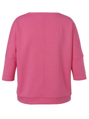 Sweatshirt mit Rundhalsausschnitt - 650-pink - Pink