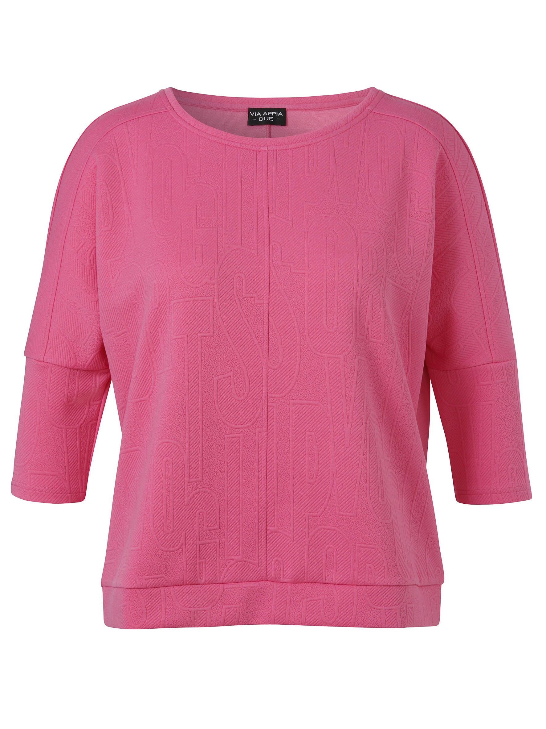 Sweatshirt mit Rundhalsausschnitt - 650-pink - Pink