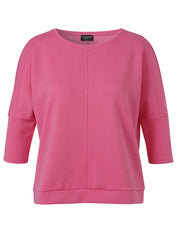 Sweatshirt mit Rundhalsausschnitt - 650-pink - Pink