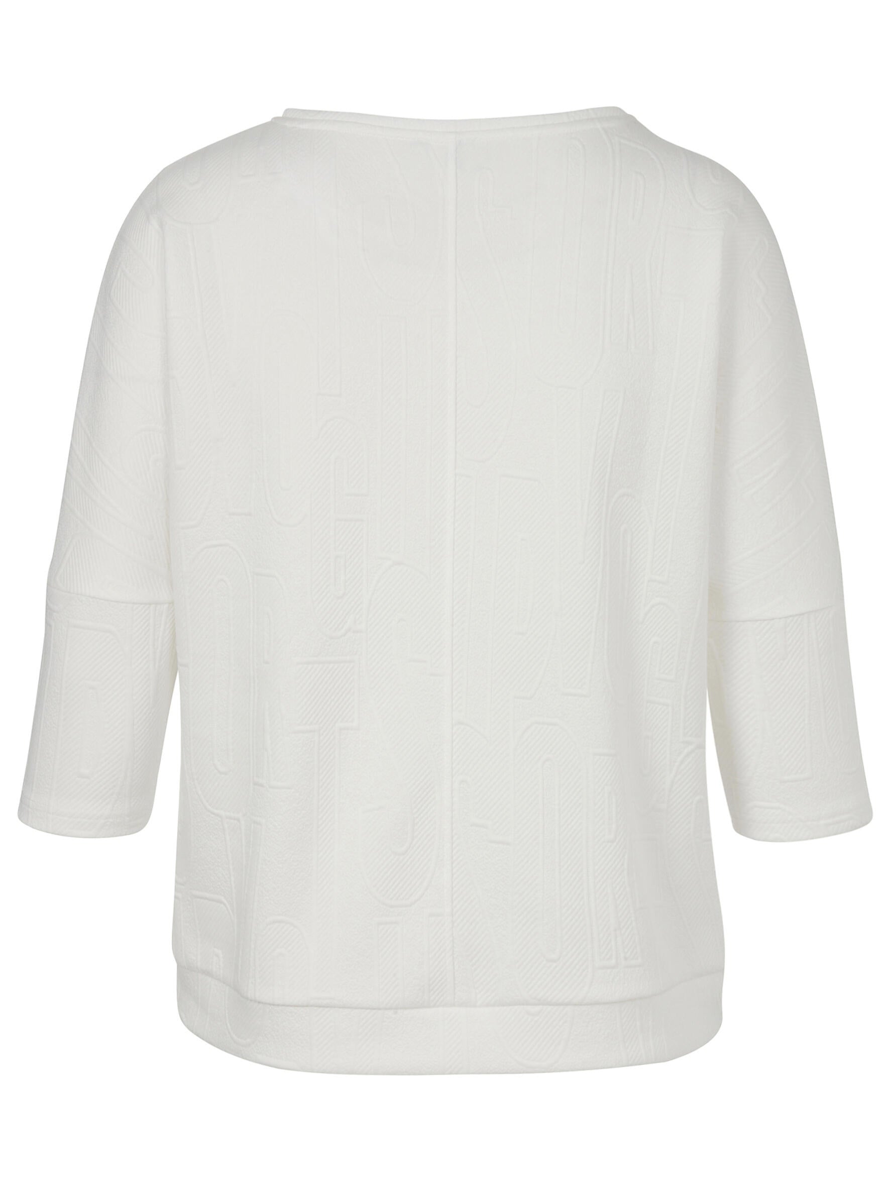 Sweatshirt mit Rundhalsausschnitt - 950-ecru - Weiß