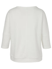 Sweatshirt mit Rundhalsausschnitt - 950-ecru - Weiß