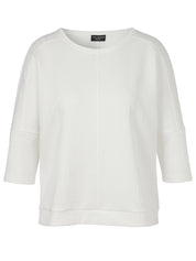 Sweatshirt mit Rundhalsausschnitt - 950-ecru - Weiß