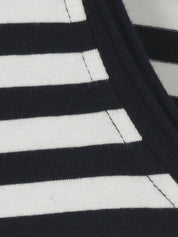 T-Shirt aus Baumwollmix - 800950-marine / ecru - Weiß | Blau