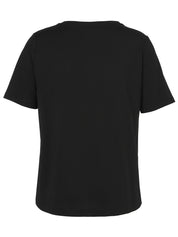 T-Shirt aus Baumwolle - 103-schwarz multicolor - Schwarz