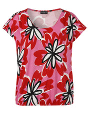 T-Shirt aus Viskose - 653-pink multicolor - Pink
