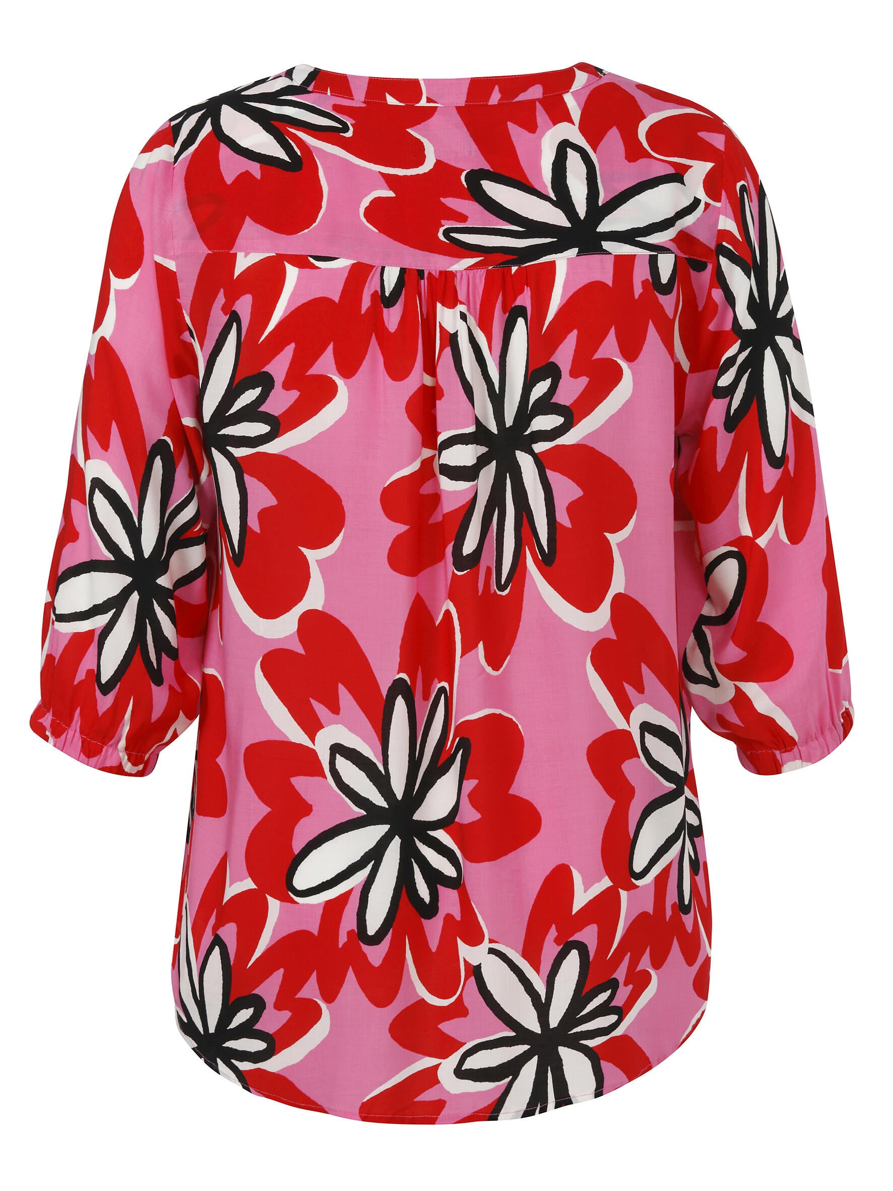 Tunikabluse aus Viskose - 653-pink multicolor - Pink