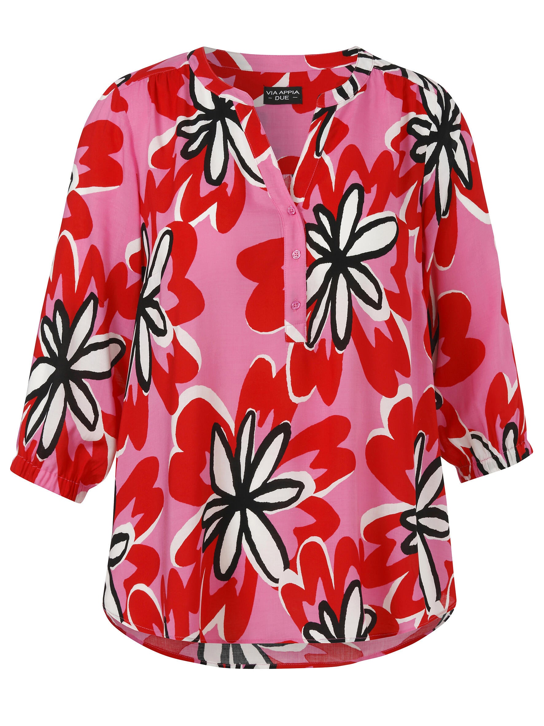 Tunikabluse aus Viskose - 653-pink multicolor - Pink