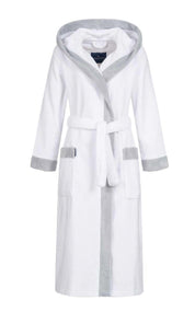 Bademantel GEENA 2 - 113-weiss/grau - Weiß