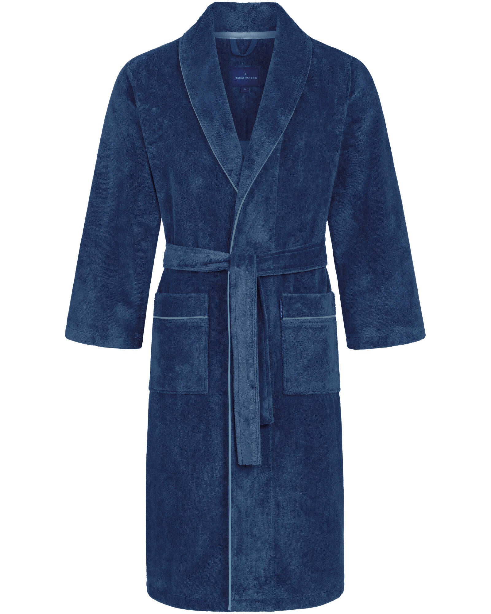 Bademantel Multifaser mit Bambus - 1419-marine/blau - Blau