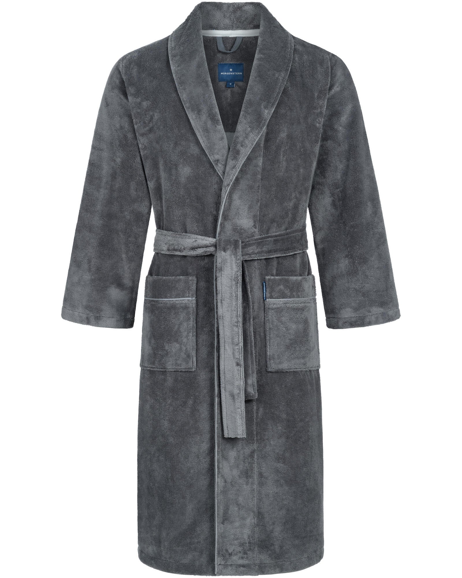 Bademantel Multifaser mit Bambus - 7513-stein/grau - Grau