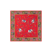 Seidentuch LUCKY ELEPHANT 53x53 - 4690-red mix - Rot