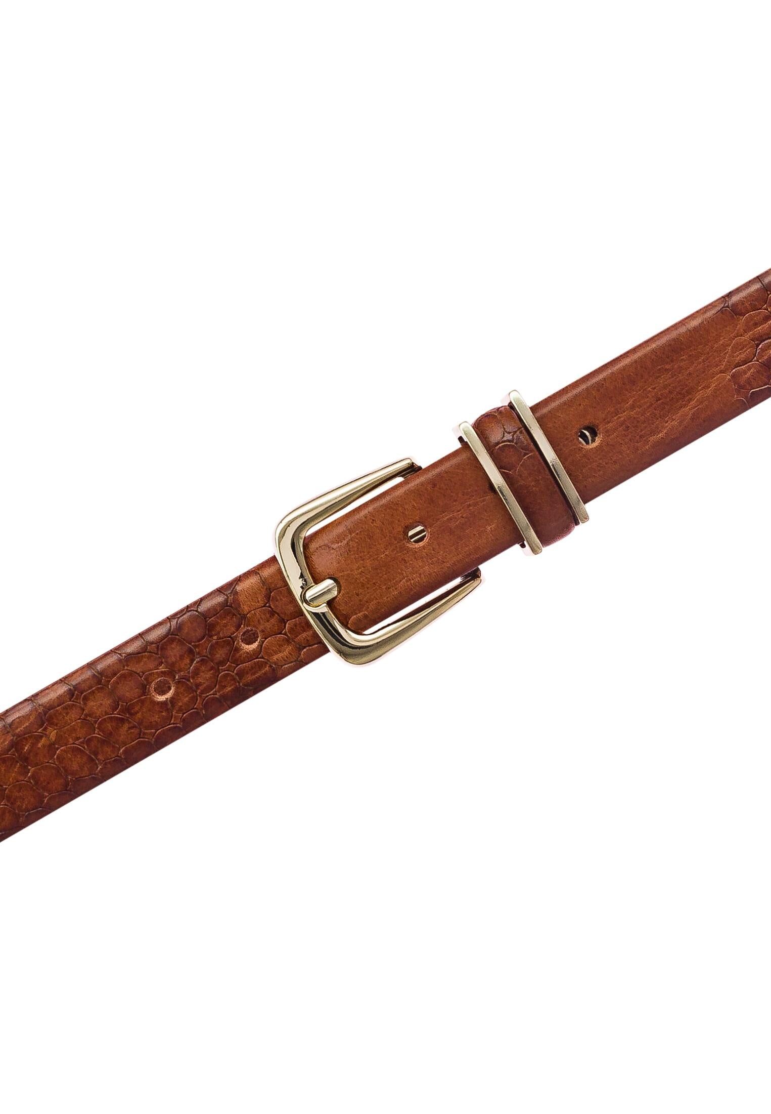 Ledergürtel CHARLISA - 0660-mittelbraun - Braun