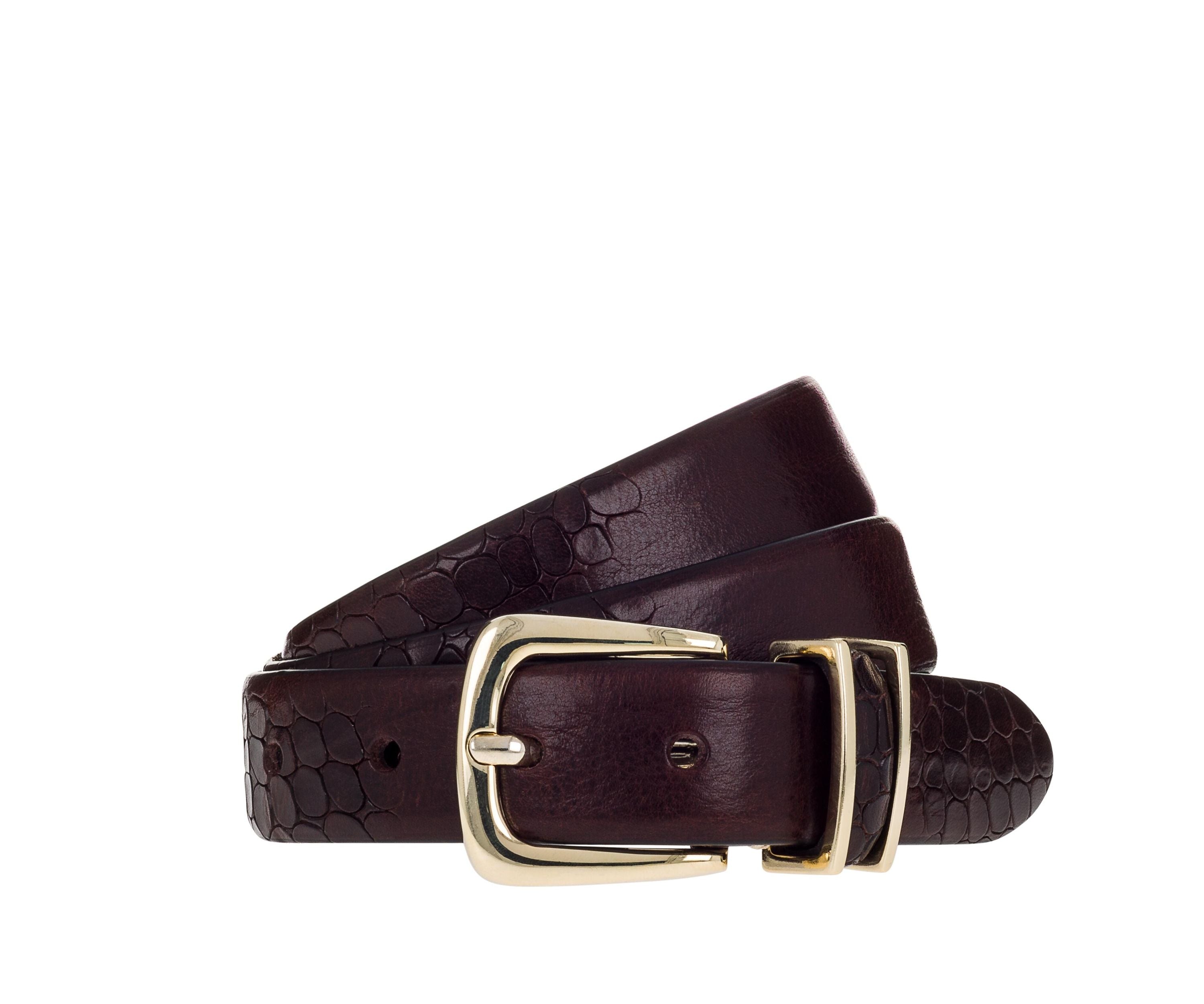 Ledergürtel CHARLISA - 0680-dunkelbraun - Braun