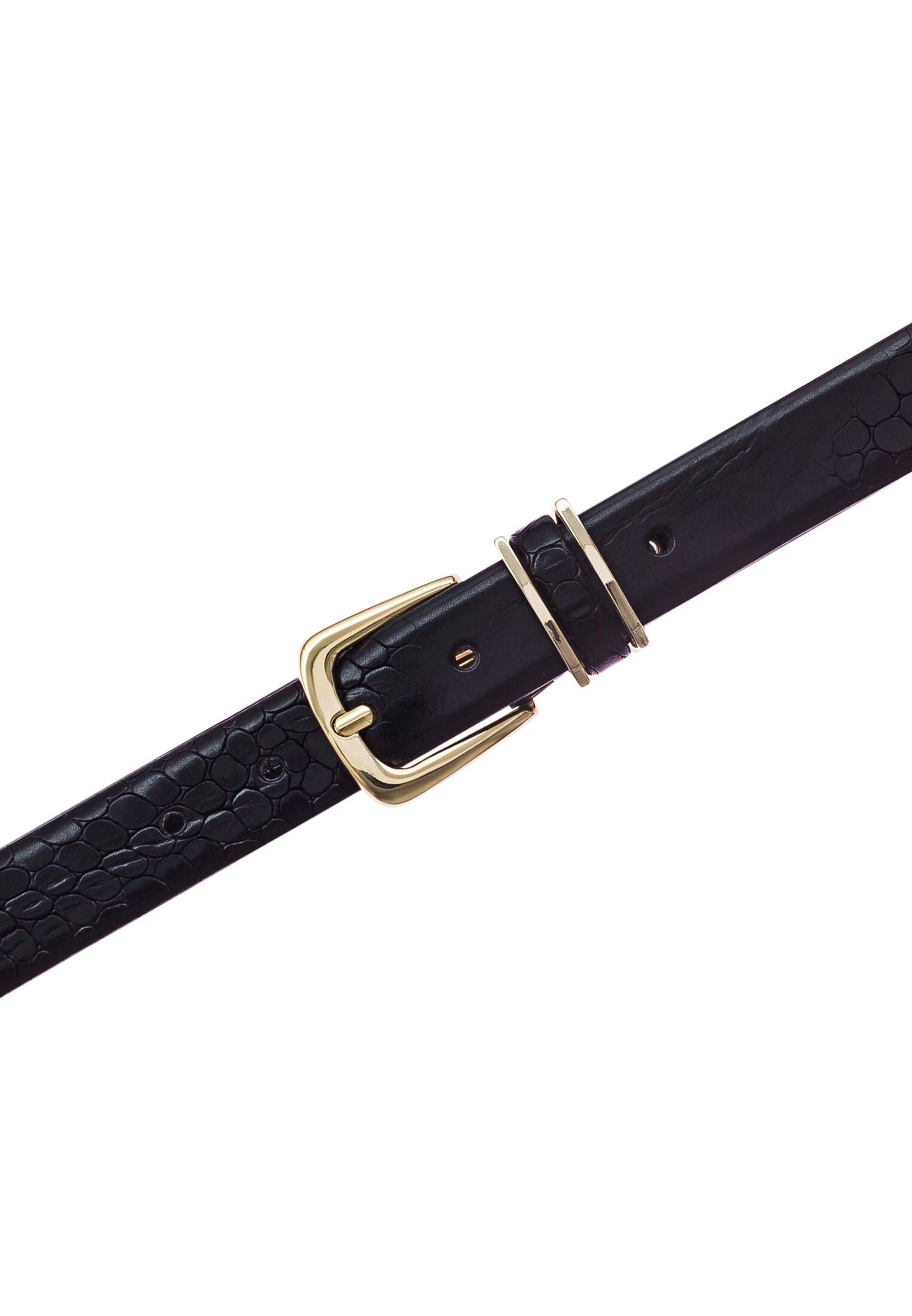 Ledergürtel CHARLISA - 0790-schwarz - Schwarz