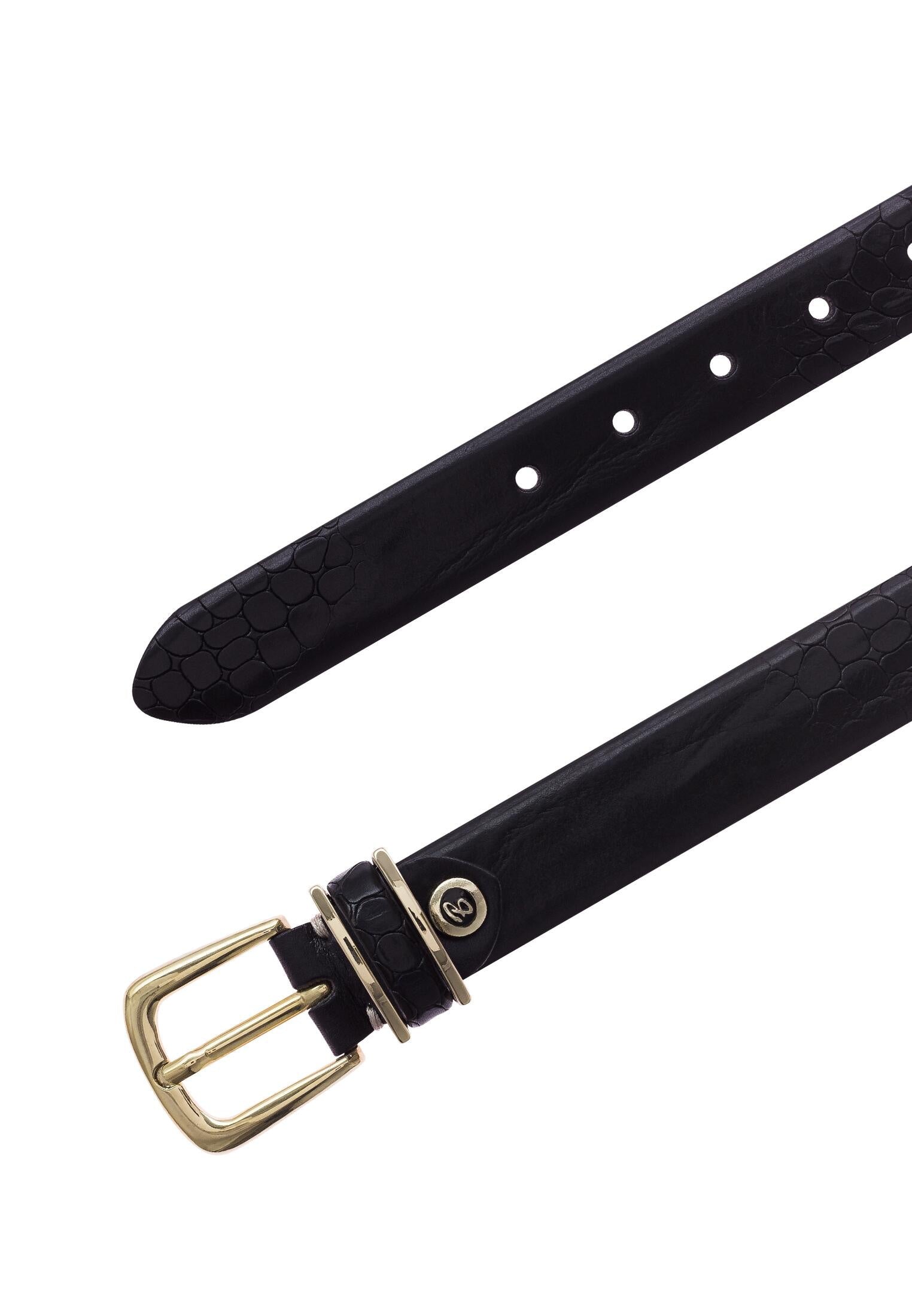 Ledergürtel CHARLISA - 0790-schwarz - Schwarz