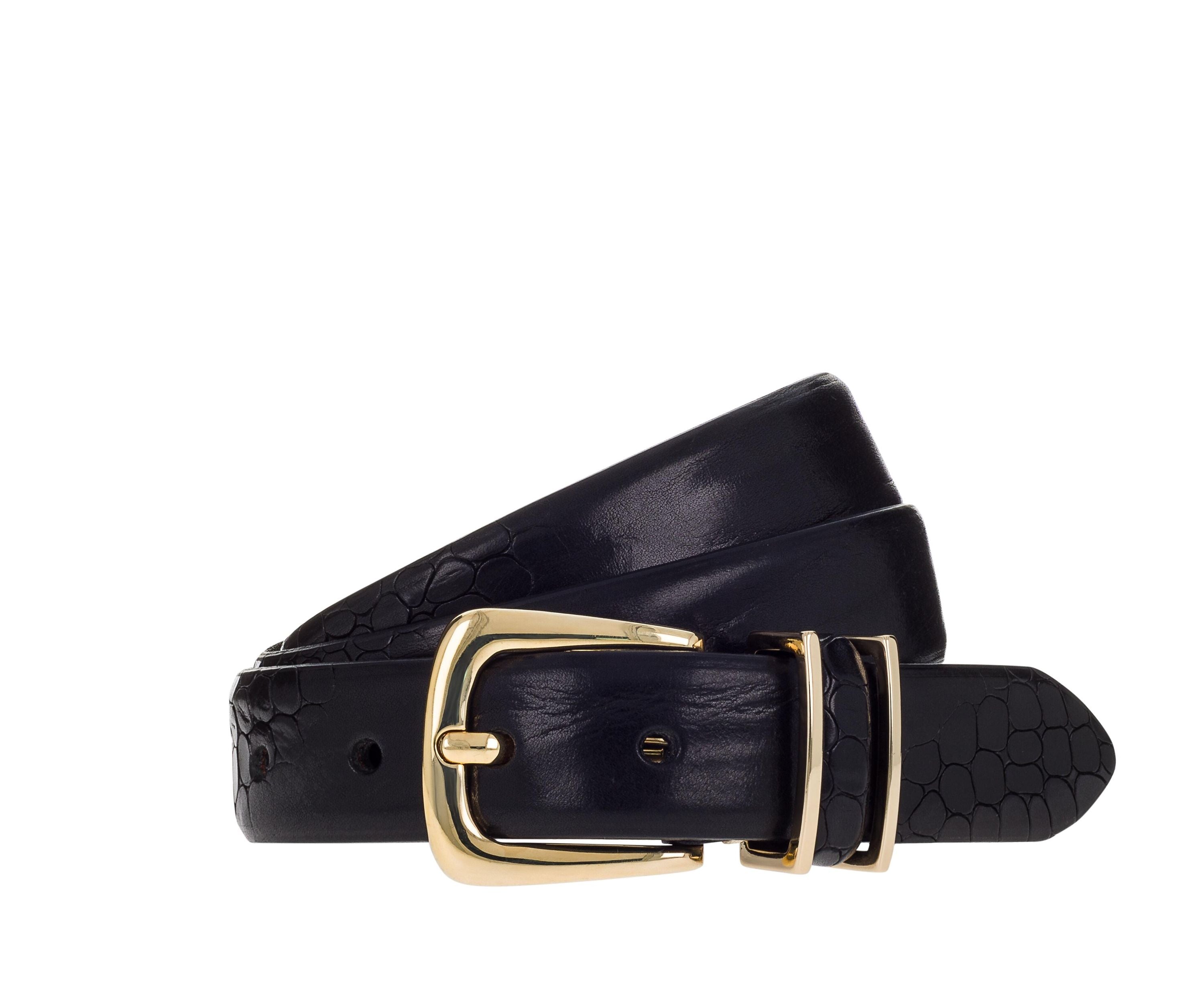 Ledergürtel CHARLISA - 0790-schwarz - Schwarz