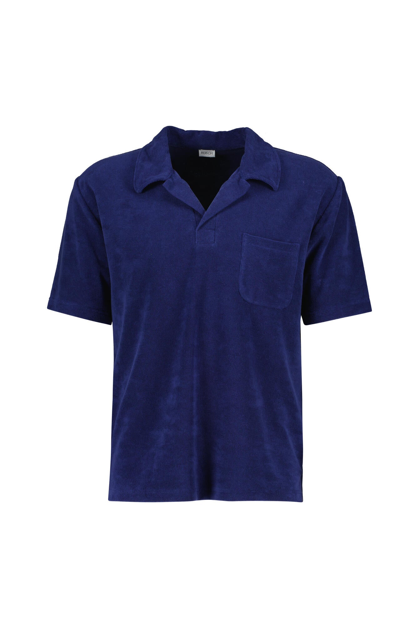 Schlaf-Poloshirt aus Baumwollmix - 16516 - Blau