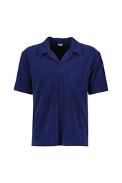 Schlaf-Poloshirt aus Baumwollmix - 16516 - Blau